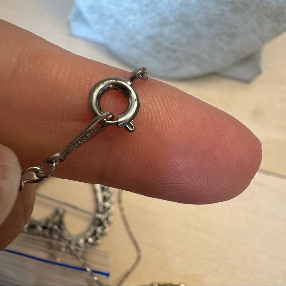 18K RPG Necklace and Silver Tone Rhinestone Heart Pendant Brooch Vintage - Picture 9 of 12